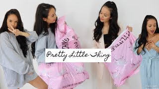 PRETTY LITTLE THING TRY ON HAUL  AYSE AND ZELIHA [upl. by Romy]