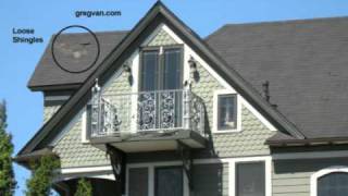 Missing Roof Shingles On Old House  Steep Roofing Maintenance [upl. by Aratahs]