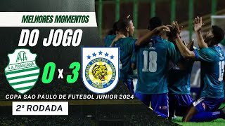 Francana vs Tiradentes  Melhores Momentos  2ª Rodada  Copinha 2024 [upl. by Volney]