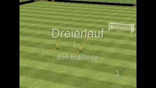 Fußballtraining  Aufwärmen  Dreier Lauf [upl. by Toiboid]