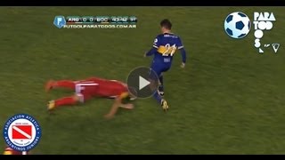 Iñiguez traba con la cabeza Argentinos 0 Boca 0 Torneo Inicial 2013 Fecha 8 Fútbol Para Todos [upl. by Rolan]