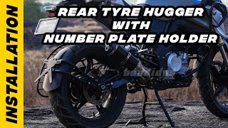 Rear Tyre Hugger with number plate holder for BMW G310GS  Installation video  Bandidos PITSTOP [upl. by Cochard]