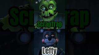 ScrapTrap VS Lefty fnaf fivenightsatfreddys fivenightsatfreddy [upl. by Adieren]