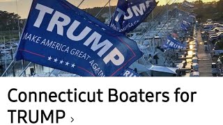 Trump Boat Parade in Mystic Ct 090724 [upl. by Alleb537]