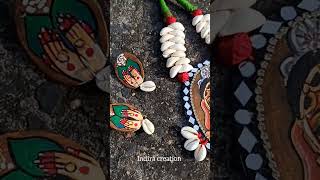 My handpainted jewellery collection art handmadejewelry handpainted viralreels lippanart [upl. by Assillim25]