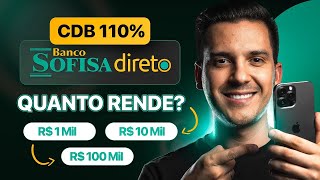 QUANTO RENDE R 1000 NO CDB  SOFISA DIRETO – VALE A PENA [upl. by Yelyah620]