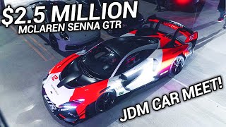 25 MILLION MCLAREN SENNA GTR SHUTS DOWN JDM CAR MEET Insane [upl. by Marlie214]