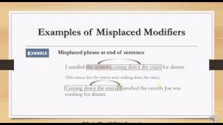 Misplaced Modifiers [upl. by Ativahs]