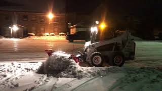 Bobcat S570 With Western Prodigy Snow Plow 1 [upl. by Deer]