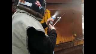 Applied Dustless Blasting Nozzle In Action [upl. by Aihset]