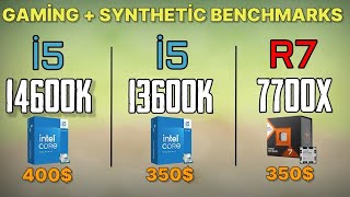 14600k vs 7700x vs i5 13600k vs Ryzen 5800x3d vs i9 11900k vs R7 7600x I5 14th 14600k gaming test [upl. by Eirac933]