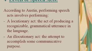 Levels of Speech Act Theory [upl. by Grizelda]