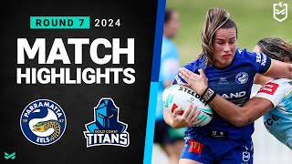 NRLW 2024  Eels v Titans  Match Highlights [upl. by Assened]