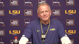 LSU HC Brian Kelly Press Conference  Arkansas Final Preview  Sept 21 2023 [upl. by Mallorie]