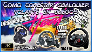 Como CONECTAR VOLANTE para NFS HEAT y otros juegos [upl. by Euqirat]