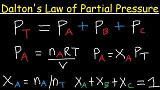 Daltons Law of Partial Pressure Problems amp Examples  Chemistry [upl. by Ecnar]