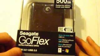 Seagate FreeAgent GoFlex 500gb Ultra Portable External HDD Unboxing [upl. by Aniara]