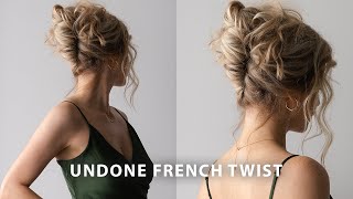 EASY FRENCH TWIST UPDO 💕 Perfect for Long Hair Weddings Bridal Prom [upl. by Graves]