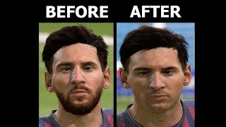 FIFA 19 MOD Messi no beard  new hair texture [upl. by Nairod]