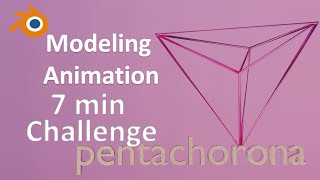 4D Hypertetrahedron Pentachoron Loop Animation  7 minutes challenge Blender 292 Tutorials [upl. by Ahseina]