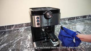 JASSY JS101 How to clean the espresso machine  Daily cleaning [upl. by Swithbert]