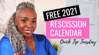 FREE 2021 Rescission Calendar for Signing Agents [upl. by Irovi]