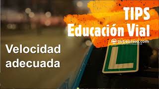 Velocidad Adecuada concepto y características Diccionario vial para clases teóricas del carné [upl. by Erin]