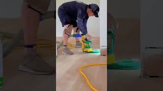 Wood flooring refinished floorprep floorcovering home itstimetofinishthework flooring [upl. by Monda]