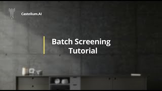 Tutorial Batch Screening [upl. by Kerri210]