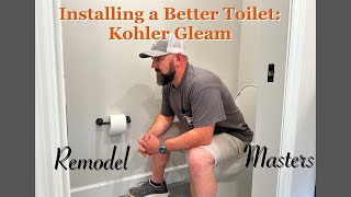 🚽Installing the Kohler Gleam enclosed trap toilet🧻 [upl. by Solim135]