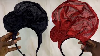 How to make Aso Oke Head Band with a twist TUTORIAL [upl. by Burnett]