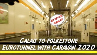 Getting on the Calais to Folkestone Eurotunnel with Caravan 17th March 2020  Caravan on Eurotunnel [upl. by Arimat639]