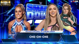 Michelle McCool vs Chelsea Green  OneonOne Match  WWE2K24  GameCity [upl. by Lyall]