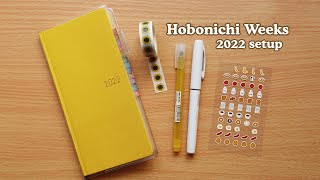 My Hobonichi Weeks 2022 Setup 🌻 personal planner  Abbey Sy [upl. by Eellah611]