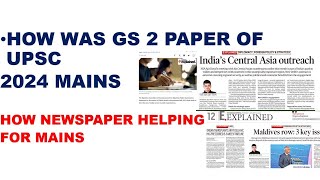 upscmains 2024 gs 2 paper and news paper [upl. by Auberon]