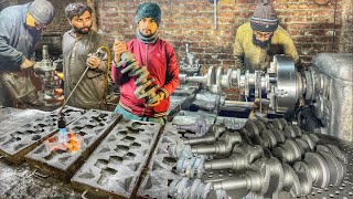 unexpected way of making new crankshaft of Tractor in local Factory [upl. by Ahtrim861]