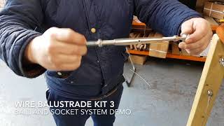 Wire Rope Balustrade Kit 3 Ball and Socket Installation Guide  GS Products [upl. by Uahsoj219]