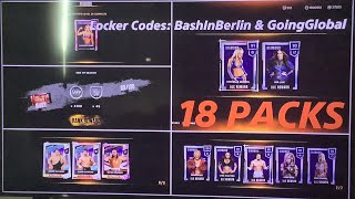 WWE2K24  2 Locker Codes 18 Pack Opening amp Global Superstars Pack DLC  MyFaction [upl. by Frances]