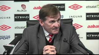 Dalglish rages at press over Andy Carroll after City win [upl. by Yrbua]