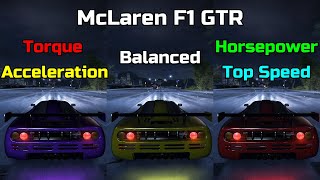 Torque vs Balanced vs Horsepower  McLaren F1 GTR Tuning  Need for Speed Carbon Redux mod [upl. by Hsak]