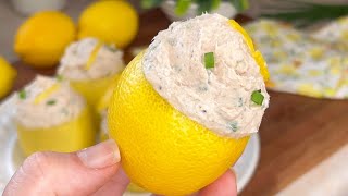 Citrons Farcis à la Crème de Thon  Recette Rafraîchissante et Rapide [upl. by Olegnad]