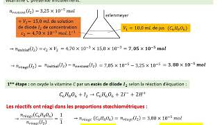 1ère spé  correction titrage indirect vitamine C [upl. by Quenby]