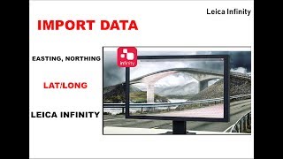 How to Import Data Lat  Long in Leica Infinity Hindi [upl. by Bartley]