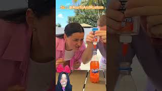 SLIME FANTA ⁉️ ASLI ATAU PALSU 🤔 MartaAndRustam shorts funny dubbing [upl. by Blakely]