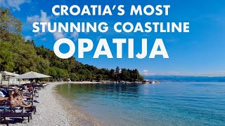 Croatias prettiest beaches and most stunning coastline Opatija Riviera from Lovran to Volosko [upl. by Rumery]