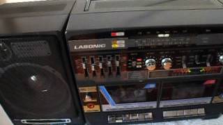 ANTIGUO RADIO GRABADORA AMFMCASSETTELASONIC 80s [upl. by Enailil302]