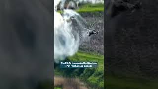 Ukrainian Hind attack helicopters engage Russian targets in battle footage [upl. by Hamlen]