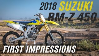 2018 Suzuki RMZ 450 First Impressions [upl. by Agbogla331]