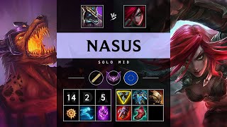 Nasus Mid vs Katarina Legendary  EUW Master Patch 1420 [upl. by Legnaleugim]