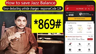 How to Save Jazz Balance   Error deducting unhide charges response code 124 Techniclbinyamin [upl. by Bondy]